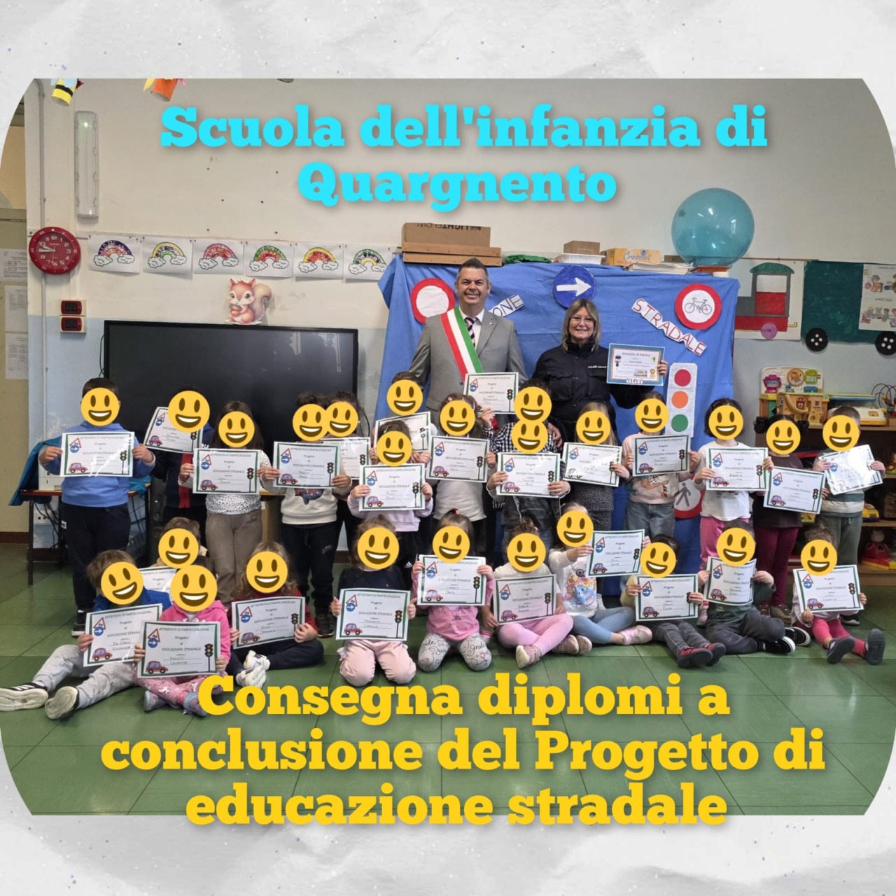 Educazione stradale: il progetto alla scuola dell’infanzia di Quargnento