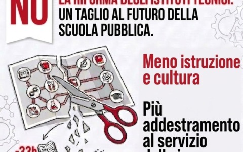 Istruzione tecnica, Flc Cgil contro la riforma: “La scuola non è una filiera produttiva”