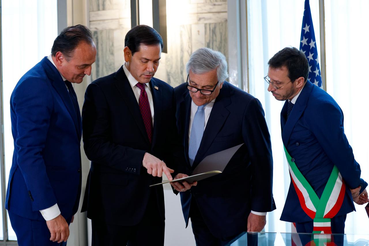 Delegazione della Città di Casale Monferrato alla Farnesina per incontrare il Segretario di Stato USA Marco Rubio