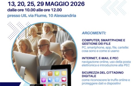 Anziani più digitali: ad Alessandria un corso di informatica dedicato ai “nonni connessi”