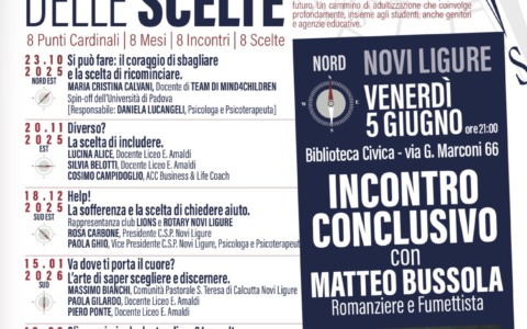 Matteo Bussola chiude a Novi Ligure la rassegna “La Bussola delle Scelte”