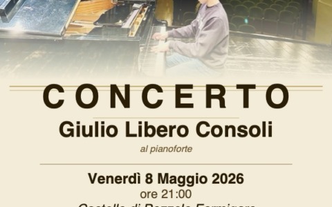 Giovane talento del pianoforte in concerto al Castello di Pozzolo Formigaro