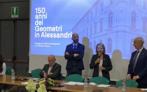 I geometri festeggiano al Vinci di Alessandria i 150 anni di professione