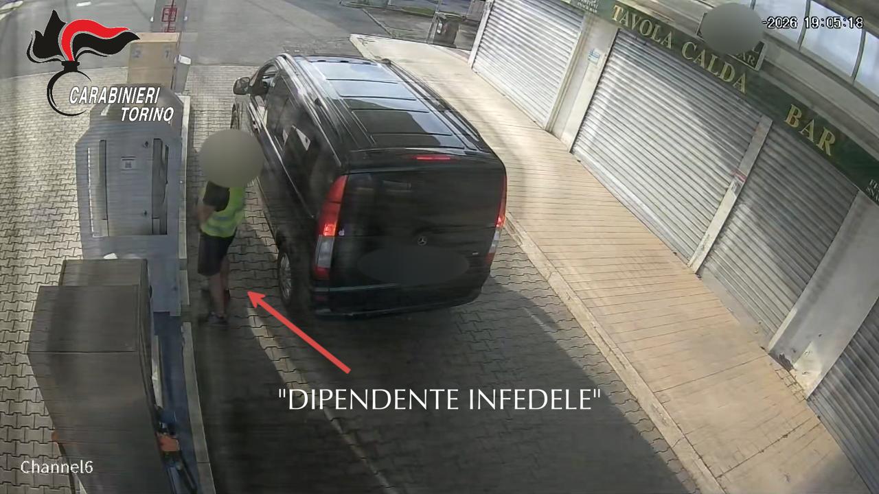 Torino: dipendente infedele ruba 140 litri di carburante