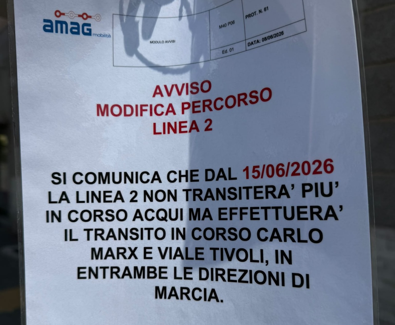 Alessandria, spostamento della Linea 2 tra proteste e polemiche nel Quartiere Cristo