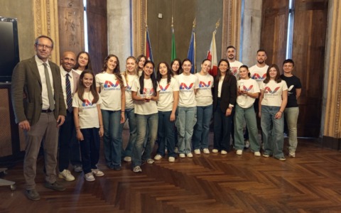 L’Alessandria Volley premiata in Comune per la promozione in A3 e i 10 anni di attività