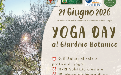 Domenica 21 giugno “Yoga day” al giardino botanico di Alessandria
