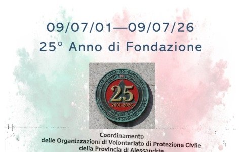 25 anni del Coordinamento territoriale di Protezione civile di Alessandria, Morchio: ” Il valore del tempo donato”