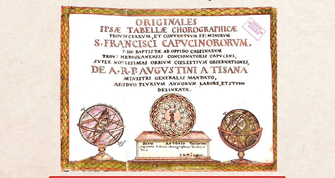 Cassine celebra San Francesco: in mostra dal 26 luglio il raro atlante geografico delle Province Cappuccine