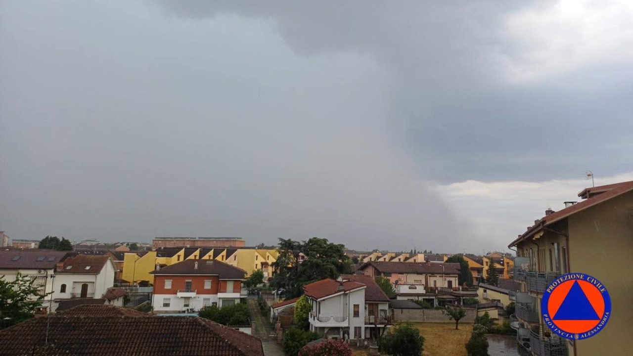 Maltempo in provincia di Alessandria: temporali e grandine su Alessandrino e Tortonese