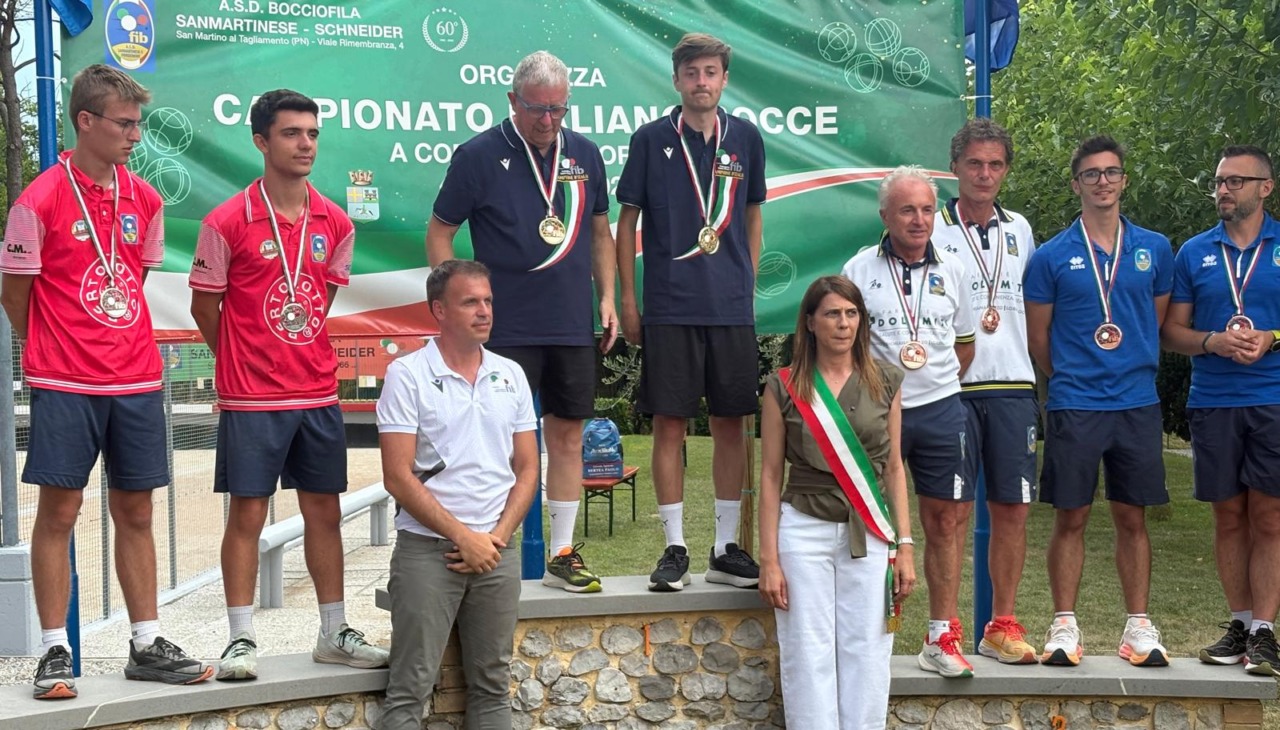 Campionati italiani a coppie di bocce. Due ori nei giovanili di tiro