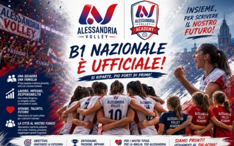 L’Alessandria Volley riparte dalla Serie B1: la Fipav accoglie la richiesta
