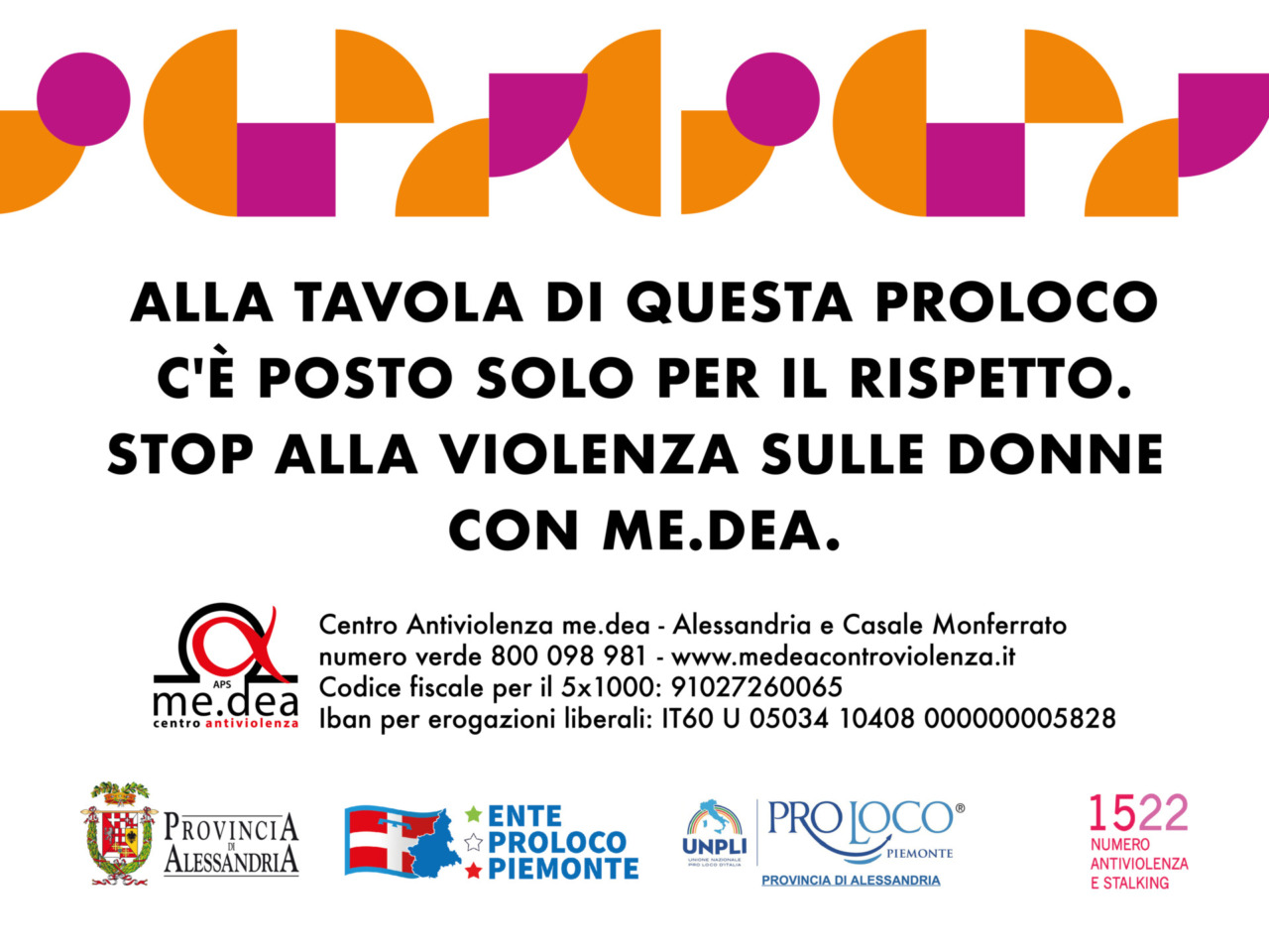 Violenza di genere, in provincia di Alessandria cresce la rete di contrasto: 42 Pro Loco coinvolte nel progetto “Alla tavola del rispetto”